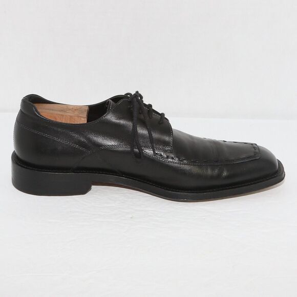 ANTONIO MAURIZI Shoes Mens 10 EU 43 Dress Black Leather Square Toe Formal Oxford main image 9